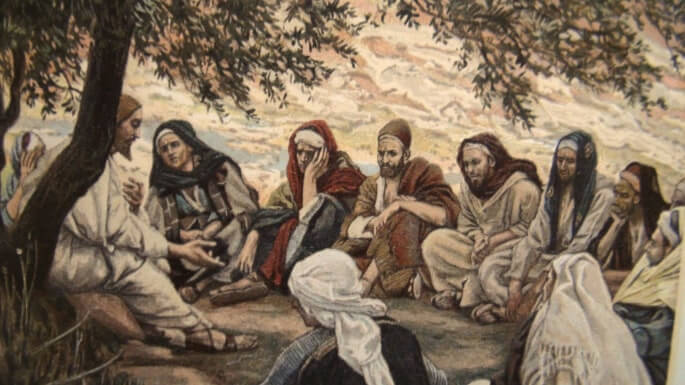 Jesus teaching His apostles