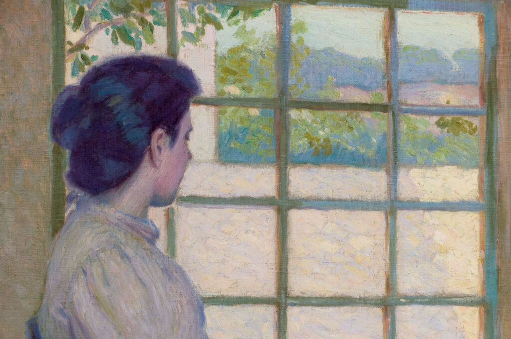 Woman Looking out of a Window by George Albert Thompson