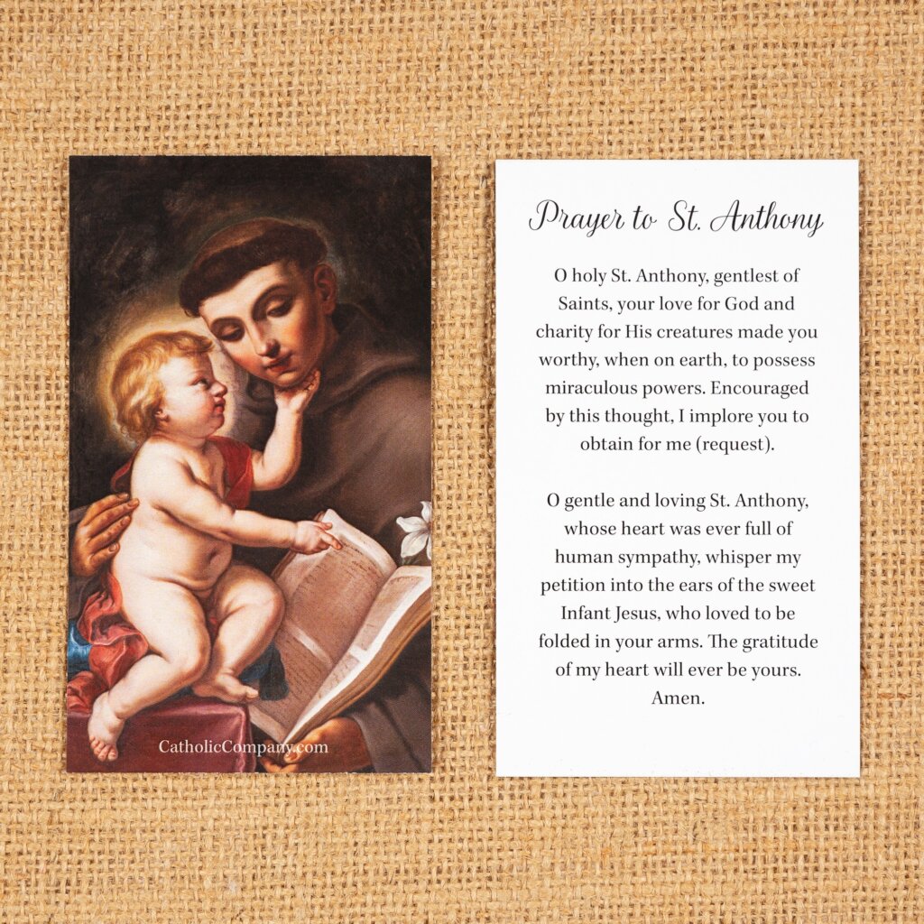 St. Anthony prayer card