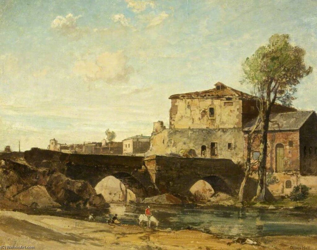 Old Mill at Ávila, Spain, by Oliver Hall
