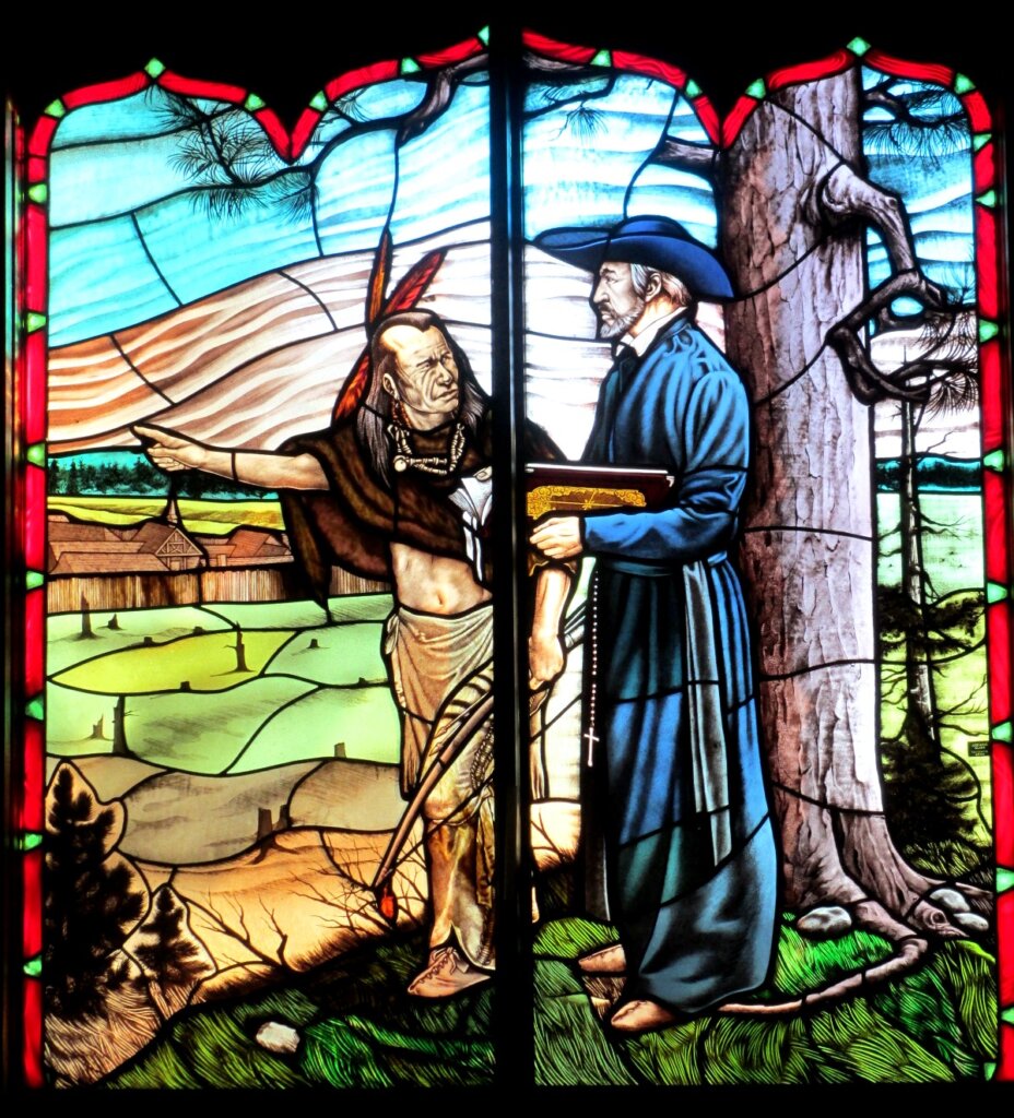 St. Isaac Jogues Stained glass from the Martyrs Shrine. Photo Credit: Beth Lynch