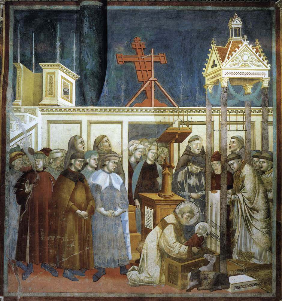 St. Francis of Assisi Preparing the Christmas Crib at Greccio by Giotto