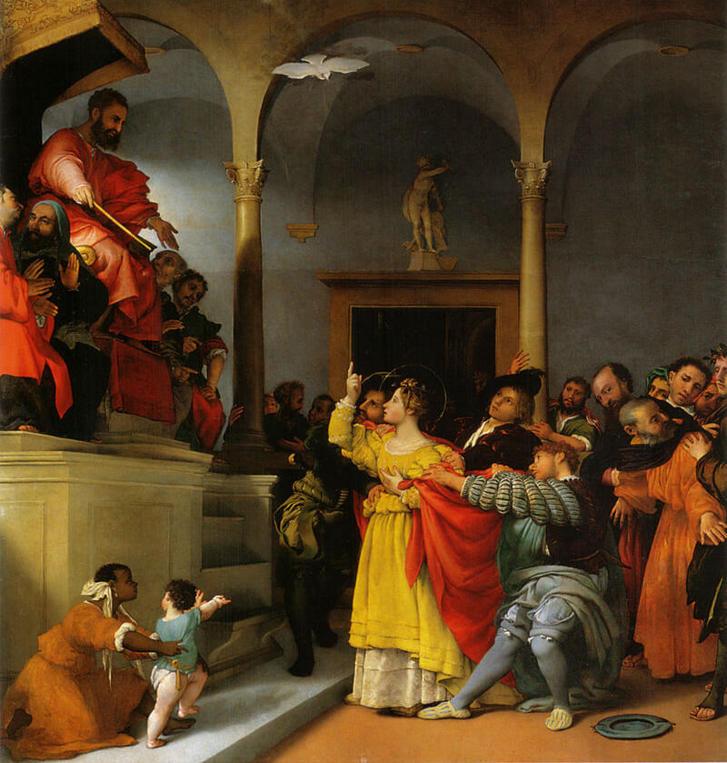 Lucy Before the Judge by Lorenzo Lotto