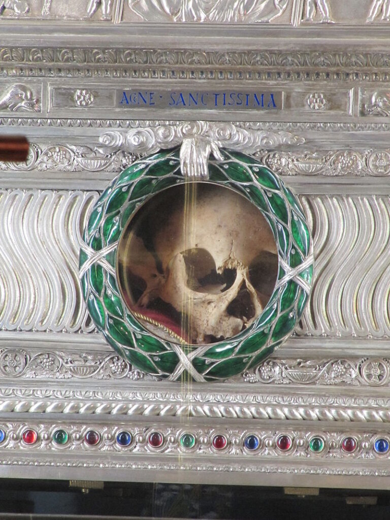 The skull of St. Agnes