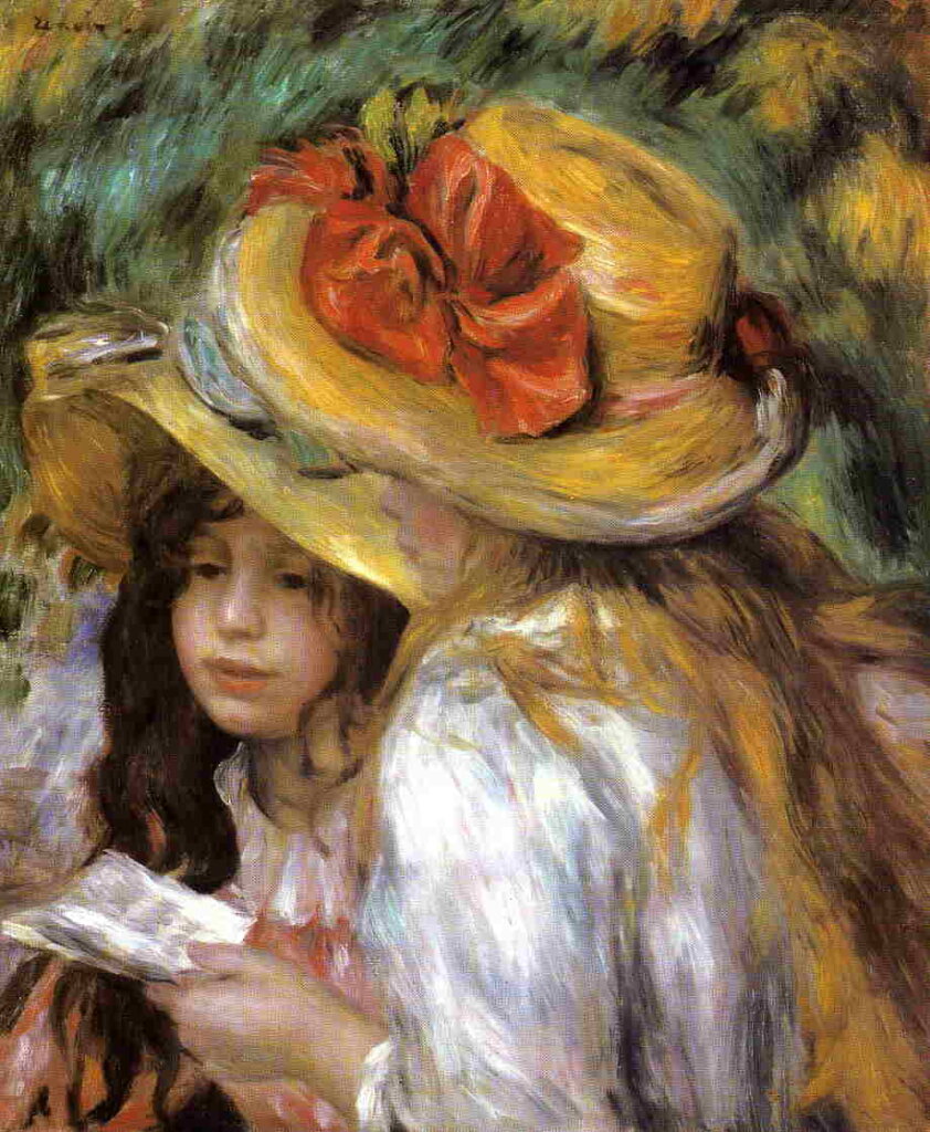 Two Young Girls Reading by Pierre-Auguste Renoir