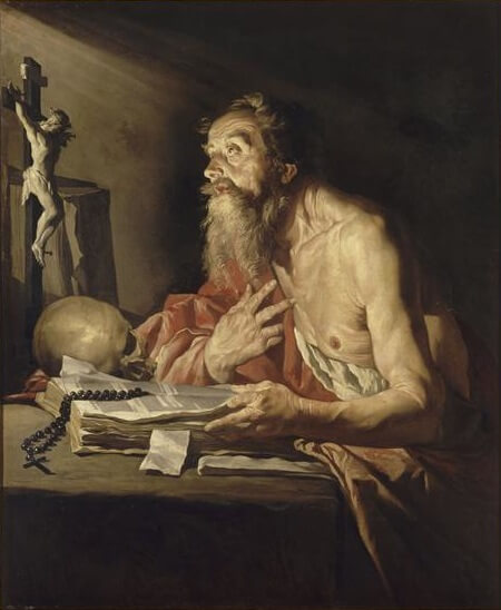 St. Jerome by Mathias Stom