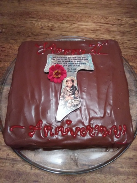 St. Francis feast day and anniversary cake