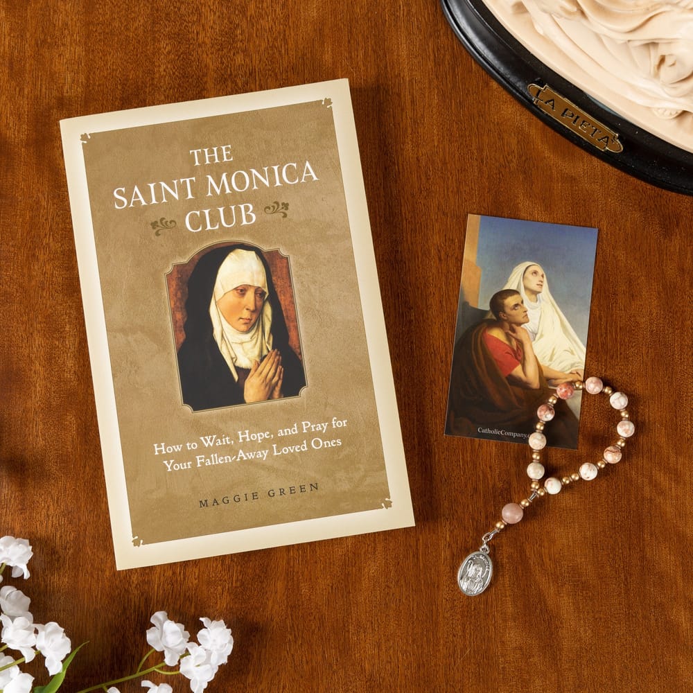 St. Monica book and holy card