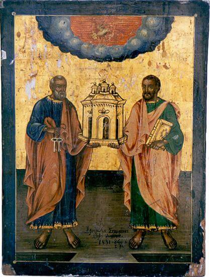 Saints Peter and Paul Icon from Saint Paraskevi Church in Langadas