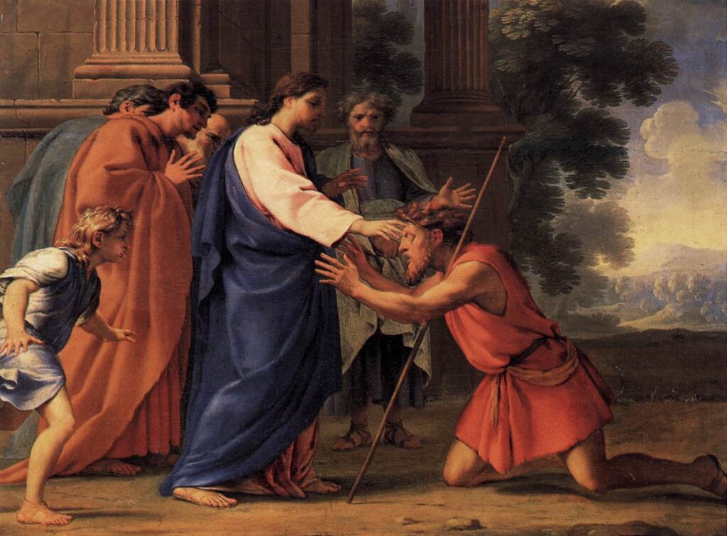 Jesus Heals the Blind Man by Eustache Le Sueur