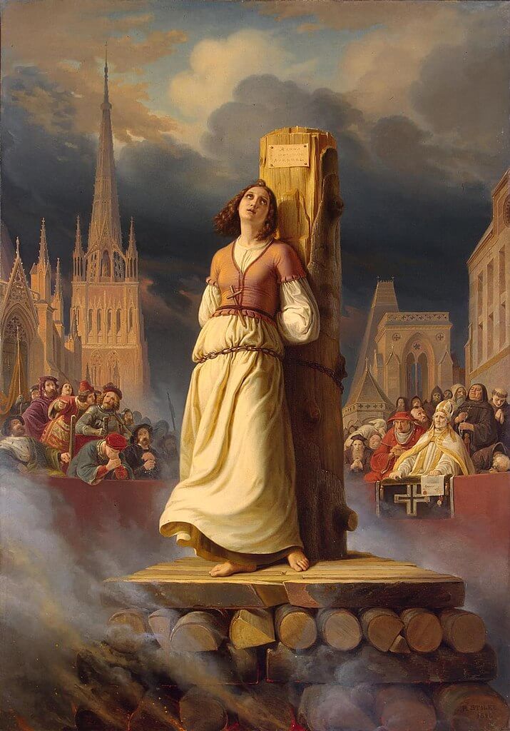 Joan of Arc's death painted by Hermann Stilke