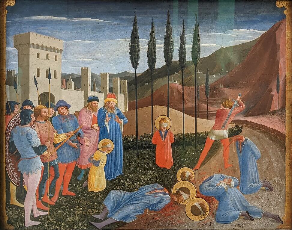 The Beheading of Saints Cosmas and Damian by Fra Angelico. US:PD
